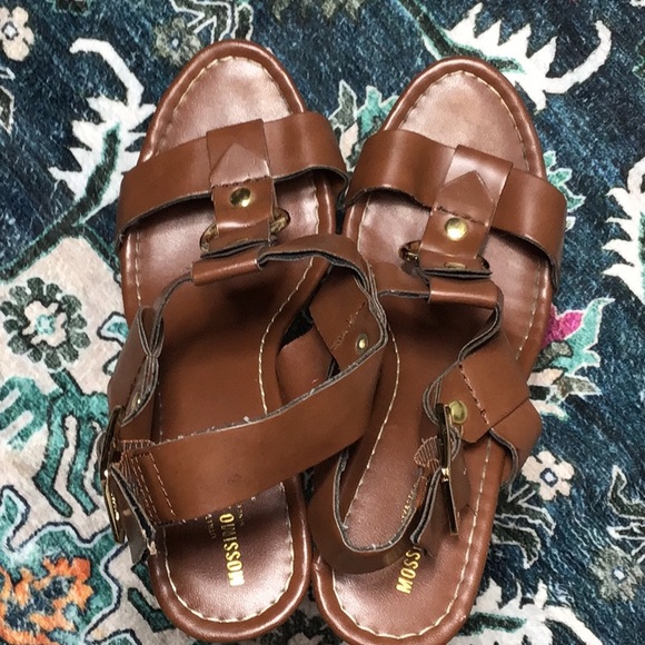 Mossimo Supply Co. Brown and Tan Platform Heel Sandals - Picture 6 of 11